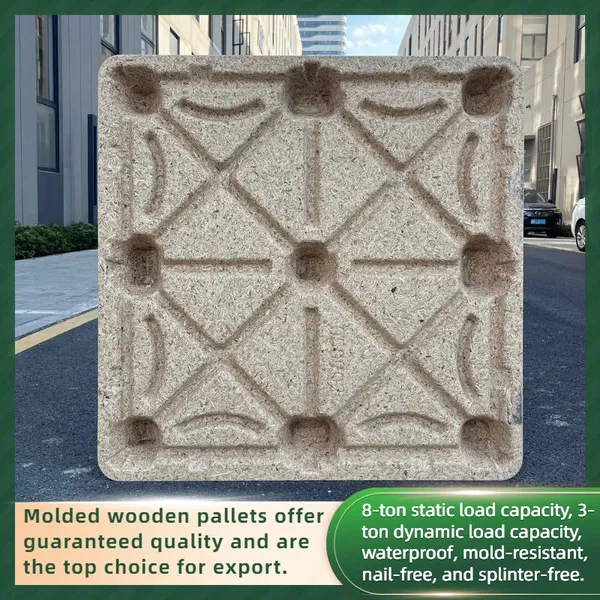 Export-Grade Molded Wood Pallet (Fumigation-Free) — ISPM 15 Certified — 4-Way Entry