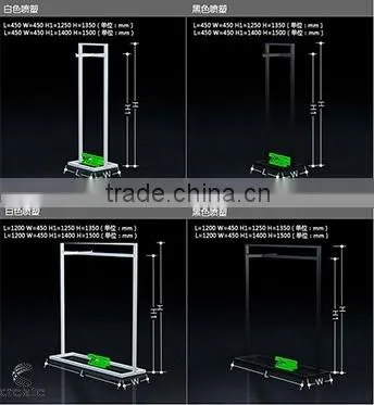 Dual Pipe Cloth Iron Hanger Rack,portable Folding Stand for Garments Display photo-6