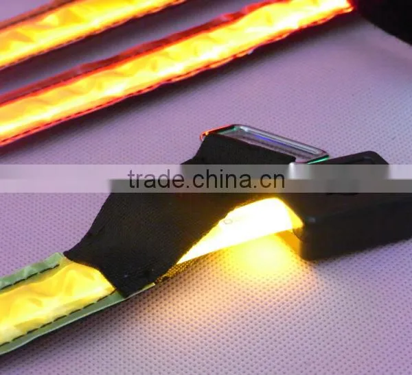 Batteries Replaceable Led Radiant Safety Lattice Optical Fiber Armbands photo-5