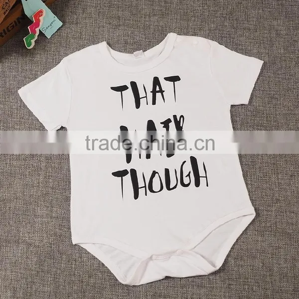 High Quality 100% Cotton Cute Baby Bodysuit White Baby Romper Toddlers Romper Suit photo-4