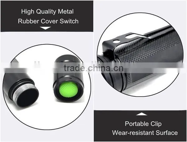 (130252) 2014 Hot Selling Factory Price Rechargeable Aluminum Flashlight 2014 With Zoom photo-4