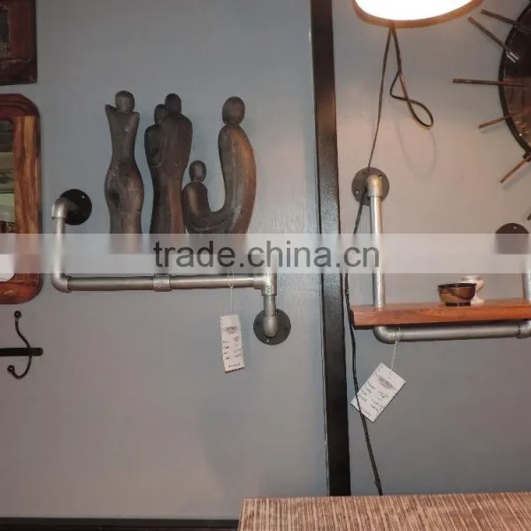 2016 New Design Industrial Galvanized Iron Pipe Storage Shelf, Modern & Classic style G.I. Pipe Shelf