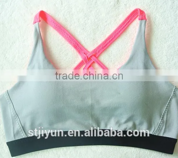 Shantou Wholesale Underwear Factory Women Plain Custom Blank Sports Bra photo-3