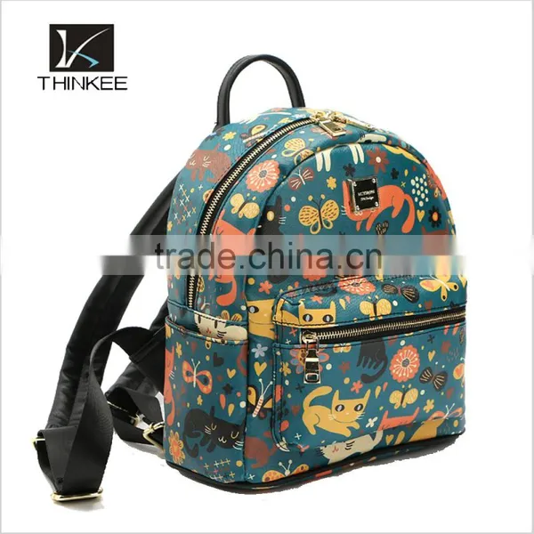 Animal Print Fashion Best Selling pu Leather Backpack Bags photo-2