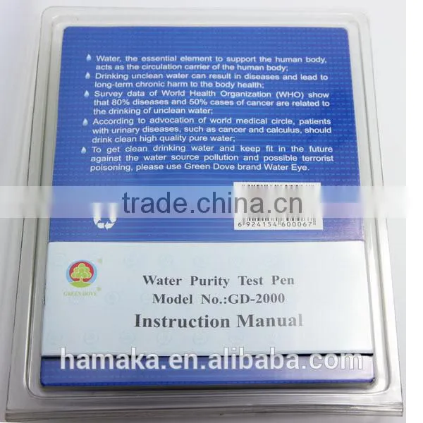 Water Eye Green Dove Water Purity Test Pen Hunting/fishing/traveling Drinking Water Safety Measuring Pen photo-5