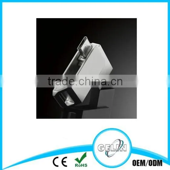 Mini Metal Material Rotating Double-head Usb Flash Drive photo-4