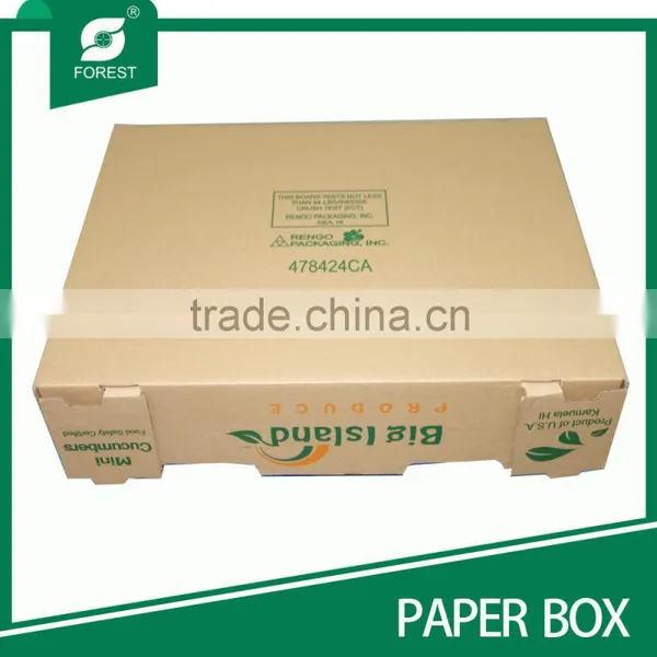 BROWN PRINTED PAPER TRAY FOR VEGETABLE LIKE MINI CUCUMBERS photo-4