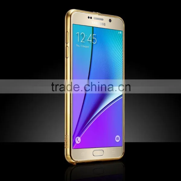 High Quality Aluminum Mirror Bumper Cell Phone Case For Samsung Galaxy Note 5 Mirror Case photo-2