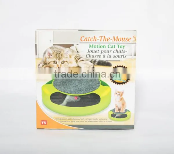 Cat Scratcher Catch the Mouse Round Turnable Cat Toy Pet Toy photo-3