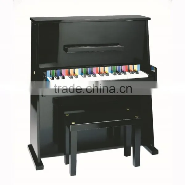 Fashional 37 Key Children Black Wooden Piano, Mini Child Wooden Piano Toy