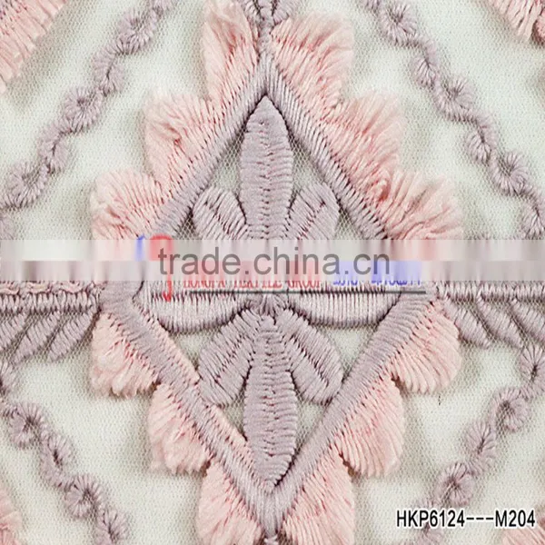 New Products Innovative Product Ideas Come From Geometric Element Pink Fabric Textile With Elelash Fringe photo-4