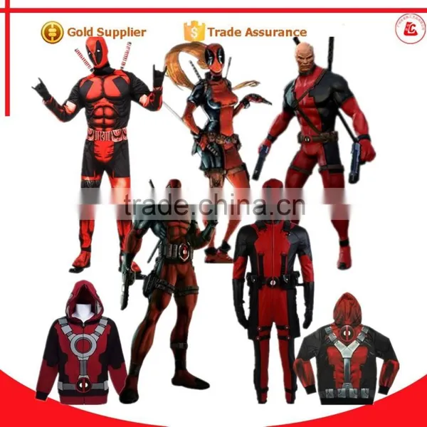 Professional Cartoon Character Adult Sex Cosplay Costumes Deadpool Costume for Men Quality Choice Most Popular