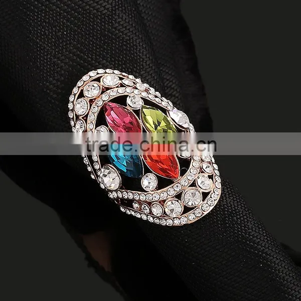 Multicolor Yellow Red Blue Zircon Ring photo-4