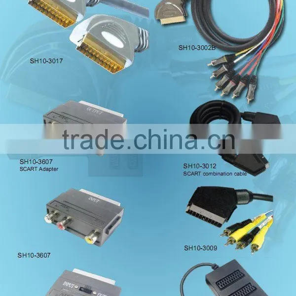 Europe 21P Scart Cable Scart Accessories DVD Cable