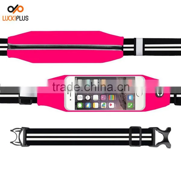 Luckiplus Running Belt Waist Pack,Sweatproof Reflective Belt Waist Bag for IPhone 6S/PLUS Transparent Touch Screen Women photo-3