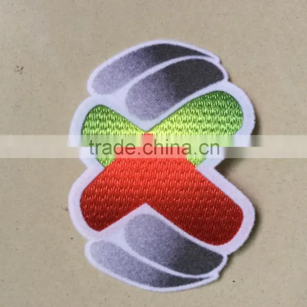 Factory Direct 3D Flocking Patch Iron on Football Patches Iron on Towel Embroidery Patch photo-2