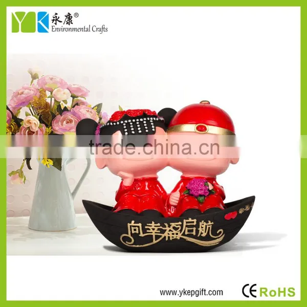 2016 3D Shape Carved Resin Cute Intresting Wedding Couple Decoration,valentine's Day Gifts photo-5