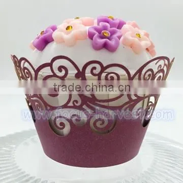 A17 Laser Cut Cupcake Wrapper, Paper Cupcake Wraps Muffin Cup Medium Size Famous Cupcake Cake Decoration Item photo-2