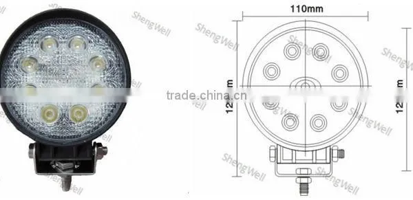 24w Led Work Light 9--32V IP67 Led Work Light Flood/Spot Beam Car Led Working Light Auto IP67 Led Work Light