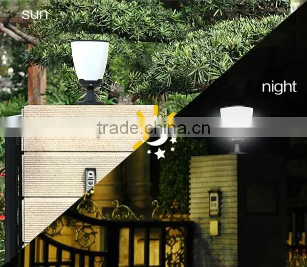 Intelligent Sensor Decorative Best quality Solar Pillar light for Gate