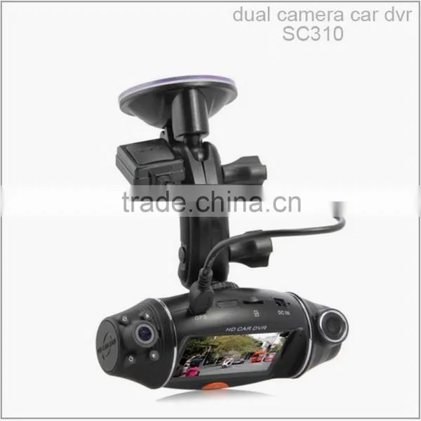 4 Infrared LEDs 2.7 Inch LCD Display 120/140 Degree Wide Angle High Resolution Car Dvr Gps Dual Camera photo-3