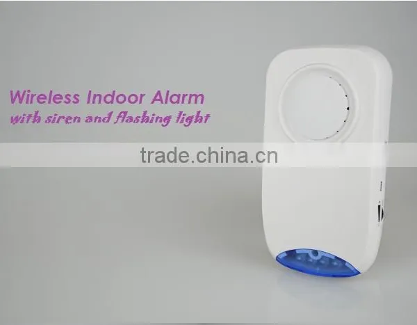 Working With Alarm System Flashing Indoor Soren Battery Operated Wireless Remote Siren LB-W09