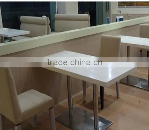Marble Top Dining Table for Restaurant,Acrylic Soid Surface Tables and Chairs photo-6