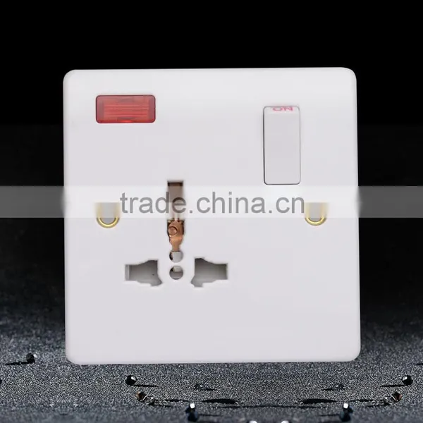 White 250V 10amp 3 Pin Multi Universal Socket Outlet photo-2