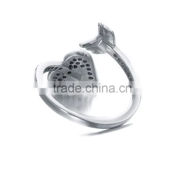 Lovely Heart Shape Design S925 Silver Poland Wedding Rings photo-2