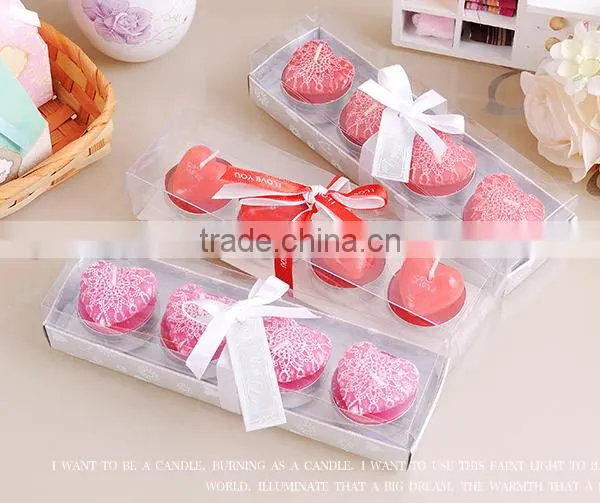 Wholesale Multi-color Gift Flameless Scented Heart Shape Wedding Tealight Candle photo-6