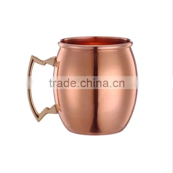 2015 Customize Design 400ml Copper Mug With Handle Copper Mule Mug
