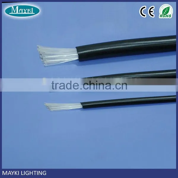 7*0.75 Multi-strand PMMA End Glow Optic Fiber With Black PVC for Humid Area photo-5