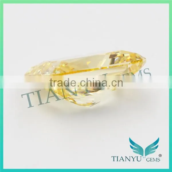 Wholesale Synthetic Heat Zircon Stone Yellow Rectangle CZ Gemstones Loose Cubic Zirconia Jewelry Price photo-3