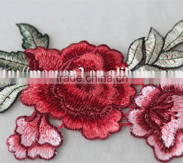 2016 Hot Sale Polyester Knitting Fabric Embroidery Patch Flower Printing for Ladies photo-4