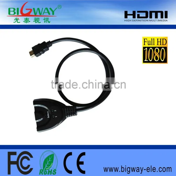 1080p Full-HD 2 Port 2 to 1 HDMI Switch Switcher 2 IN 1 OUT Hub With Remote Control for HDTV PS3 DVD photo-5