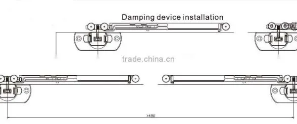 Light Type Inner-hanging Type Wardrobe Sliding Door Hardware Sliding Door Fittings photo-2