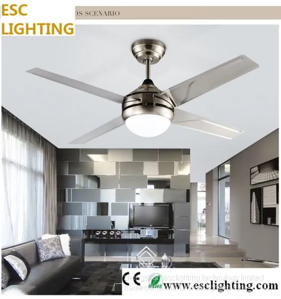 42-52inch Esc Reverse Function 110-240v Ceiling Fan With Light Kits CE RoHS Certified