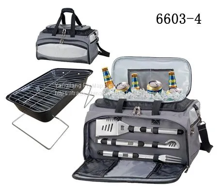 Stainless Steel BBQ Tool Set With Cooler Bag