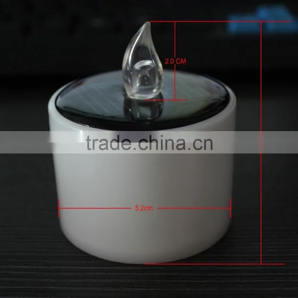 Solar Power Rechargeable LED Tealight Candle Flameless,Amber Yellow Light,Perfect Table Top Decoration For Home,Restaur photo-5