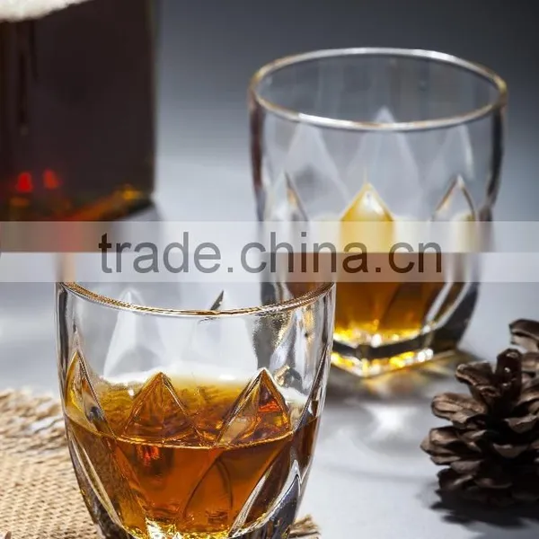 380ml Clear Glass Cup With Machine Made Lotus Pattern for Drinking photo-4