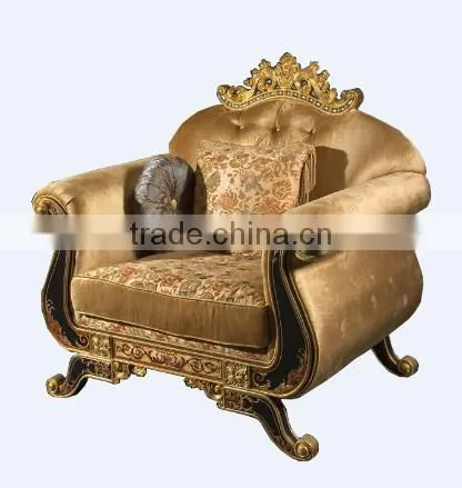 Retro Style Living Room Sofas, Hand Painting Chesterfield Sofa Set, Classic Wood Carving Living Rroom Furniture Set photo-4