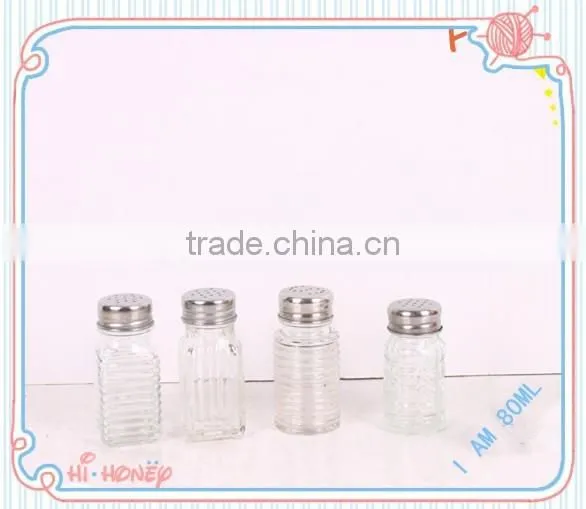 Small Glass Condiment Set photo-5