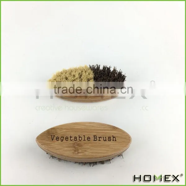 Natural Bamboo Vegetable Scrubbing Brush Homex BSCI/Factory photo-5