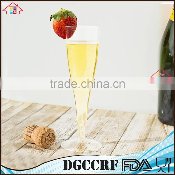 NBRSC Promotional Disposable Hard Plastic Champagne Flutes Party Wine Glasses Cups photo-5