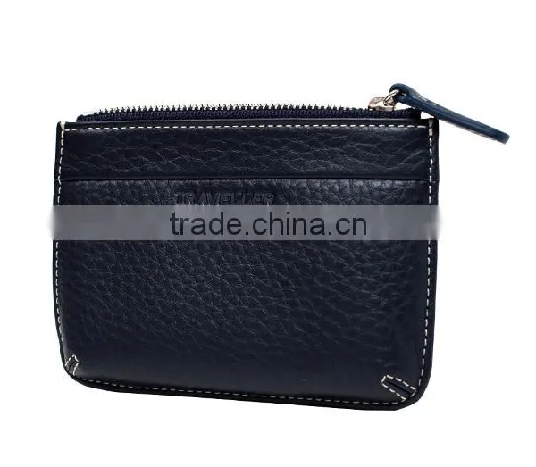 Manufacture Zipper Men's Slim Wallet ID Credit Card Holder for Man With Wallet Custom Logo photo-3