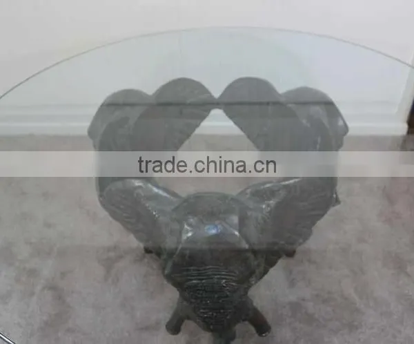 Home Decoration Art Metal Craft Elephant Head Bronze Table photo-3