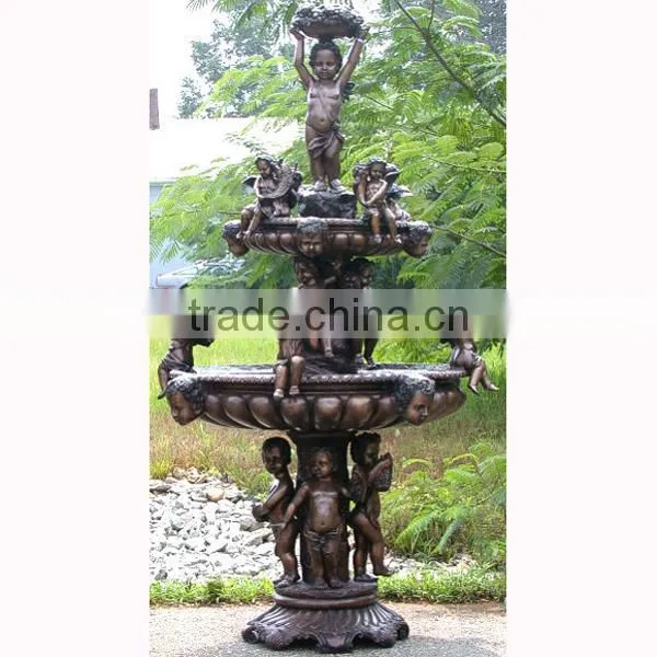 Garden Large Outdoor Woman Dancing Water Copper Fountain photo-4
