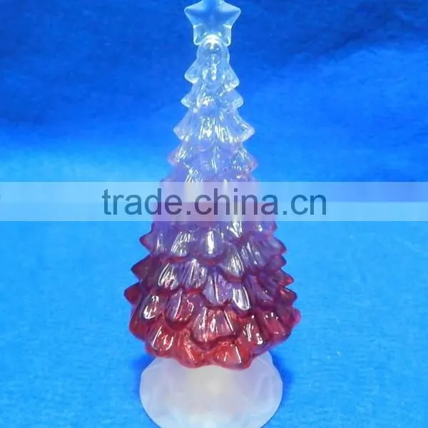 High Quolity LED Color Changing Acrylic and PE Christmas Tree photo-3