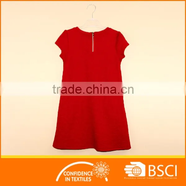 Girl Heart Jacquard Pattern Nice Red Zip Up Dress photo-2