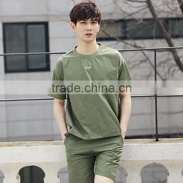 Men T-shirt Summer Apparel Casual Short Suit Uniform Wholesale China 2016 New Fashion 6 Colors photo-4